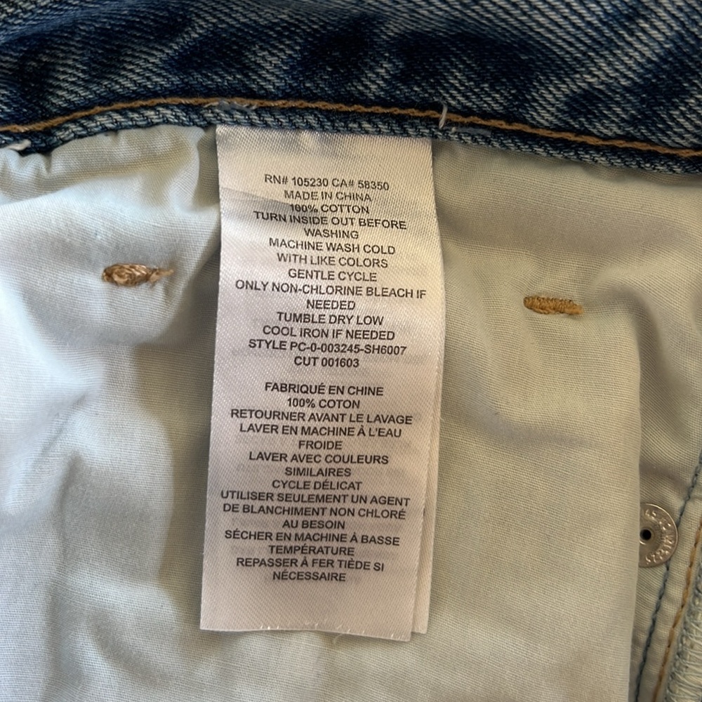 Current Elliott Size 28 denim cutoff blue jean shorts. - Picture 6 of 6